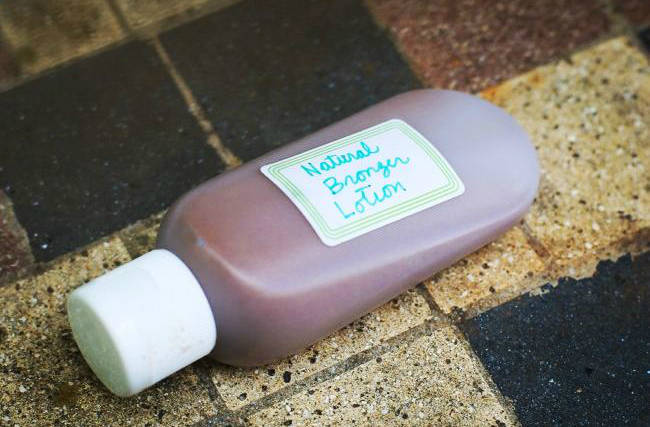 Lotion bronzante faite maison