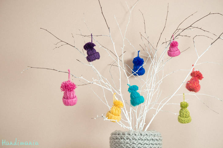 Mini-bonnets décoratifs en laine