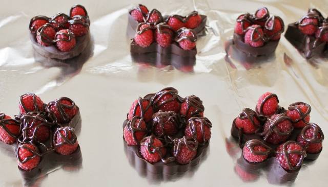 Dessert chocolat noir framboise