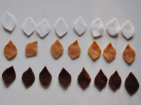 Couronne d'automne avec des feuilles en feutrine