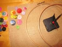 Horloge Récup Boutons