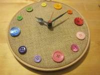 Horloge Récup Boutons
