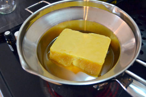 Bougie de cire d'abeille au citron et à la vanille