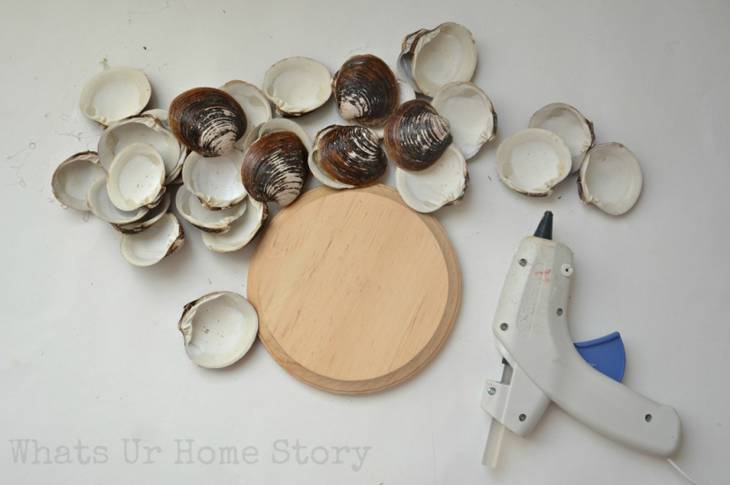 Porte-bougie en coquillages