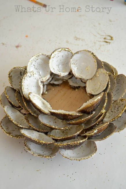 Porte-bougie en coquillages