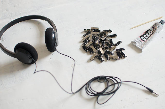 Casque audio avec des strass