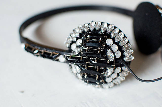Casque audio avec des strass