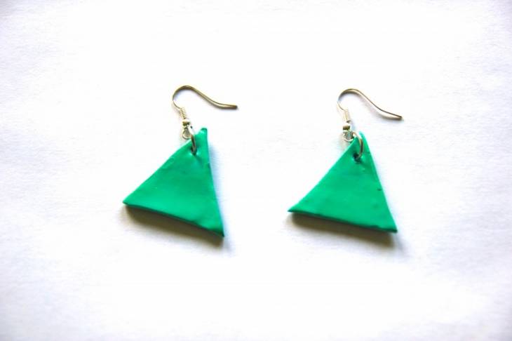 Boucles d'oreilles géométriques en pâte Fimo