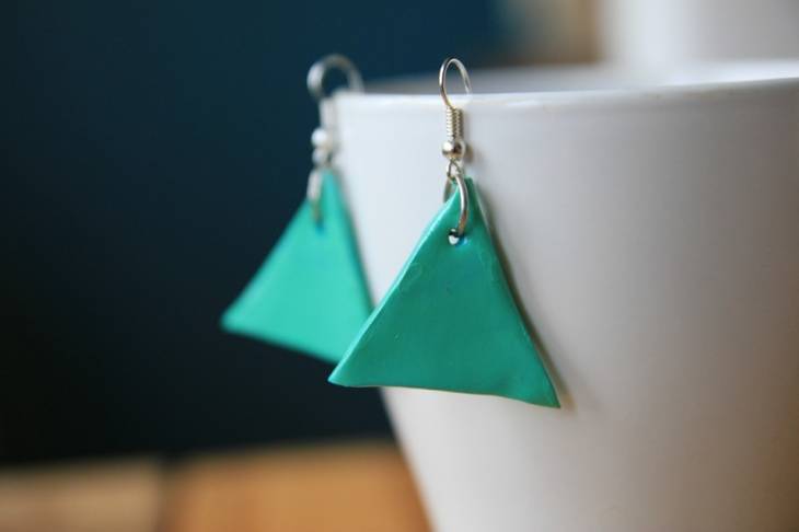 Boucles d'oreilles géométriques en pâte Fimo
