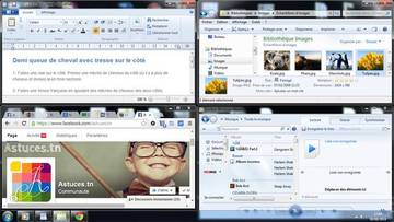 Afficher les fenêtres côte à côte sous Windows 7
