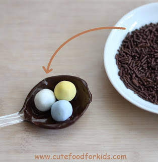 Nids en chocolat pour Pâques