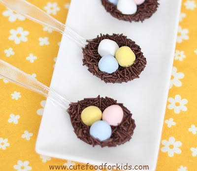 Nids en chocolat pour Pâques