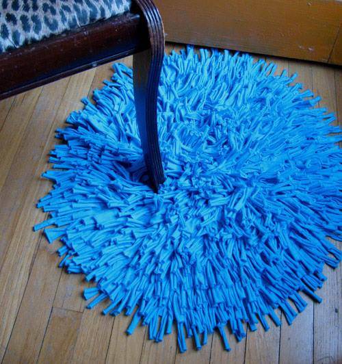 Tapis Boucherouite en chutes de tissus