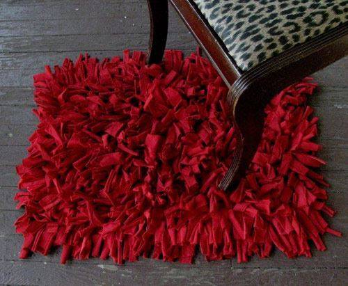 Tapis Boucherouite en chutes de tissus