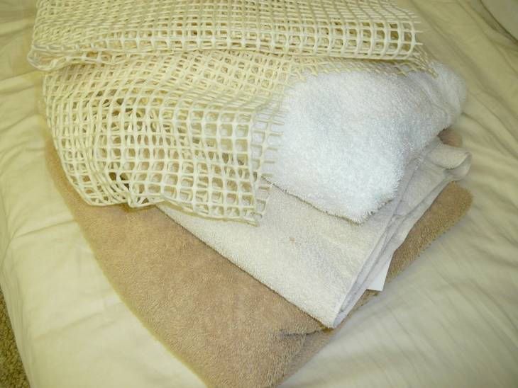 Tapis Boucherouite en chutes de tissus