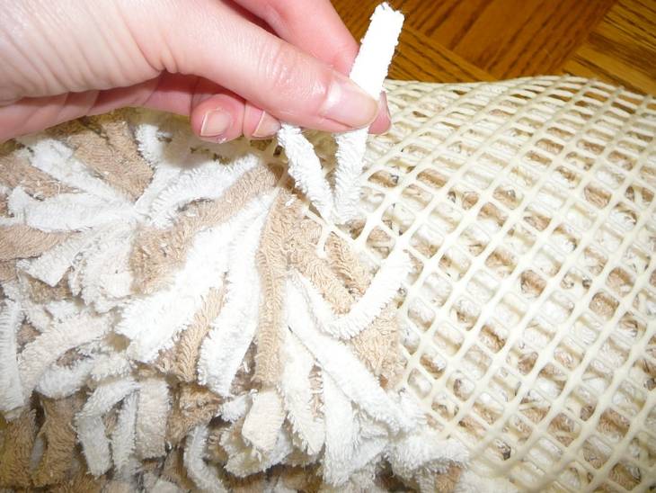 Tapis Boucherouite en chutes de tissus