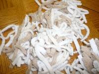 Tapis Boucherouite en chutes de tissus