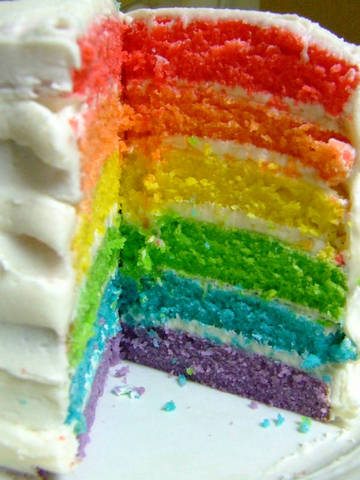 Rainbow cake gâteau du bonheur
