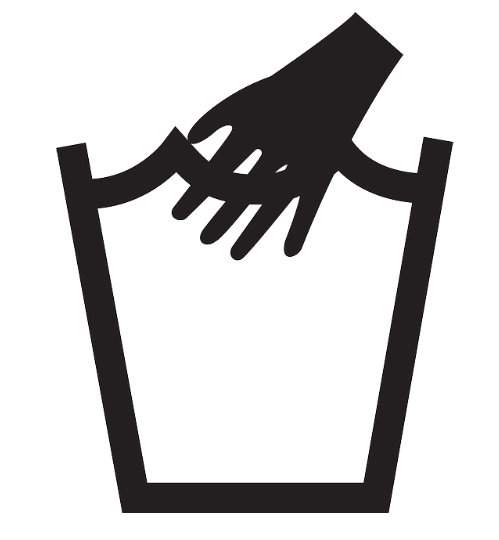 symbole lavage à la main