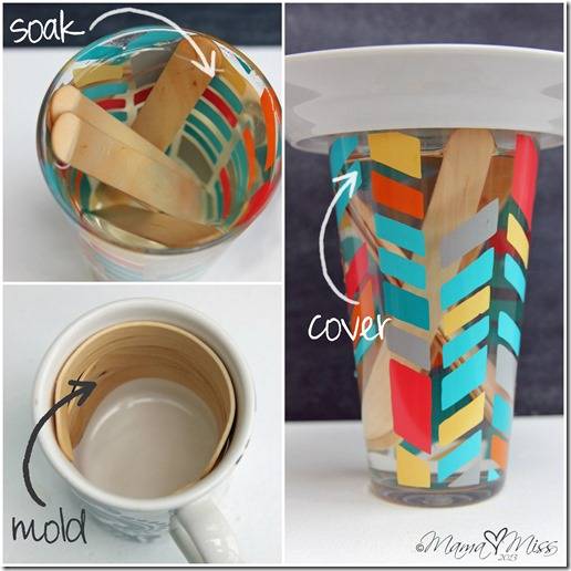 Bracelets en bois et ruban Washi