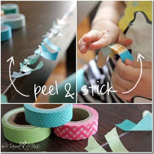 Bracelets en bois et ruban Washi