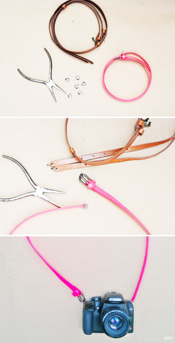 Ceinture transformée en sangle pour appareil photo