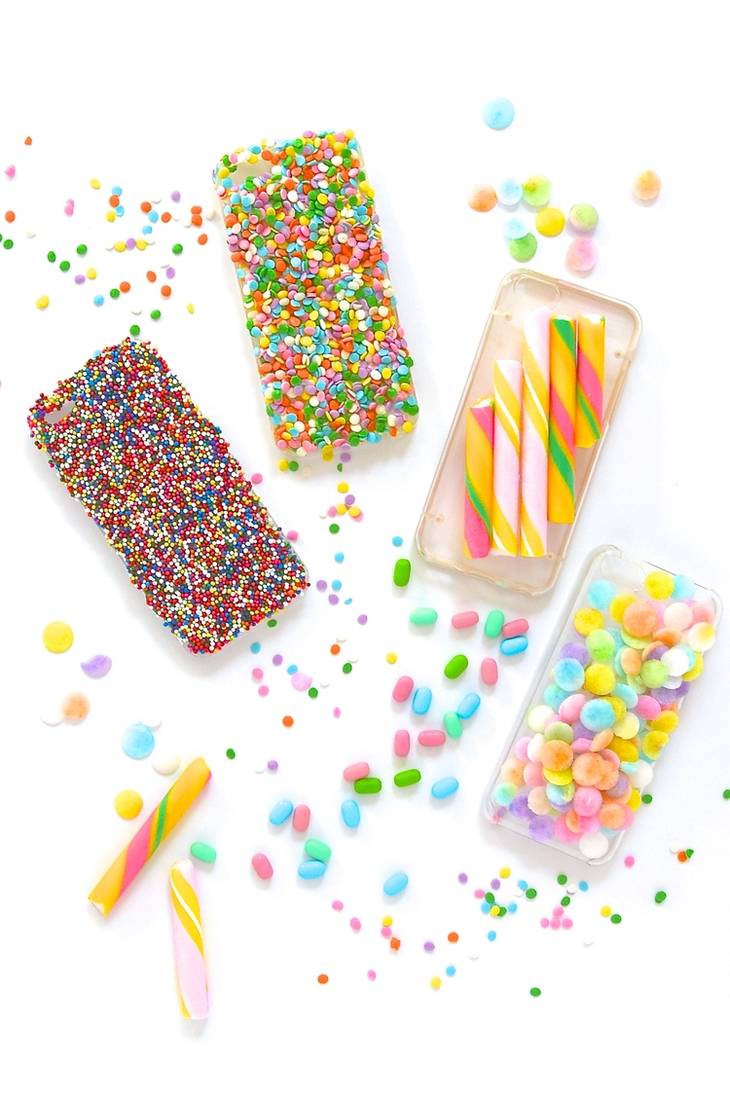 Coque de protection pour iPhone avec des bonbons