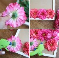 Cadre de fleurs en 3D