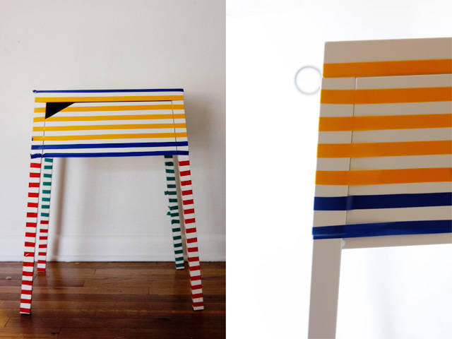 Ajouter des rayures design à une table de nuit trop simple