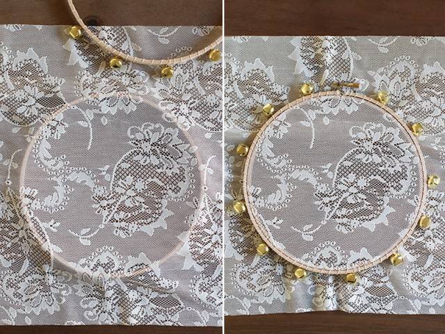 Tambourin en dentelle