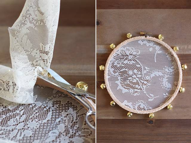 Tambourin en dentelle