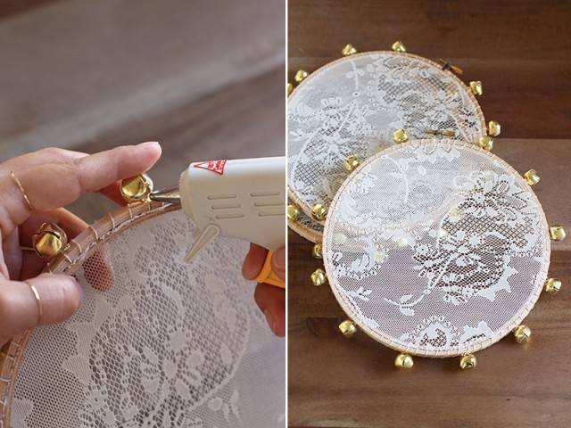 Tambourin en dentelle