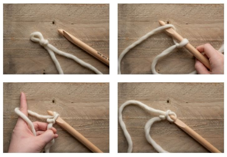 Étapes de réalisation de la guirlande en crochet