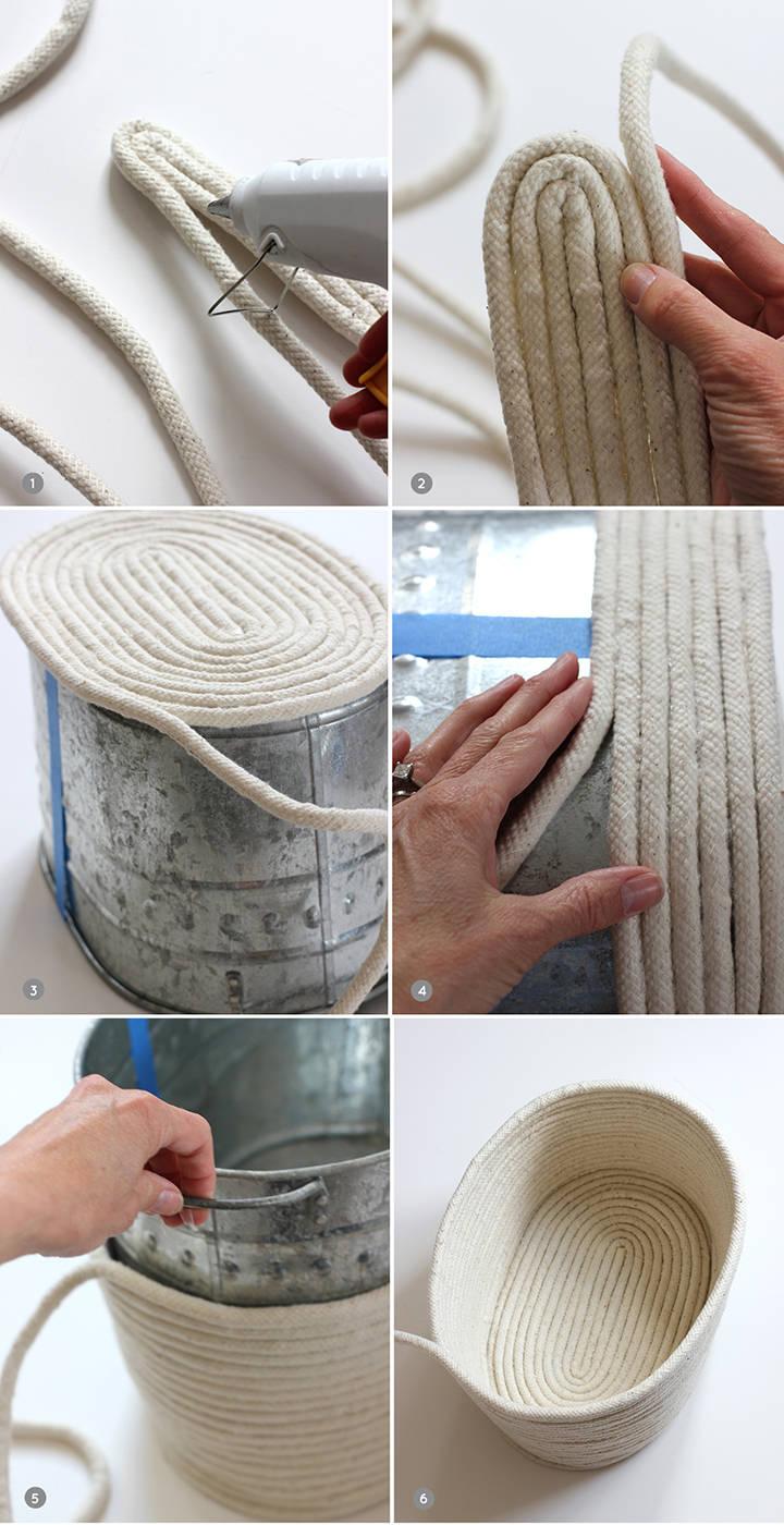 Panier de corde sans couture