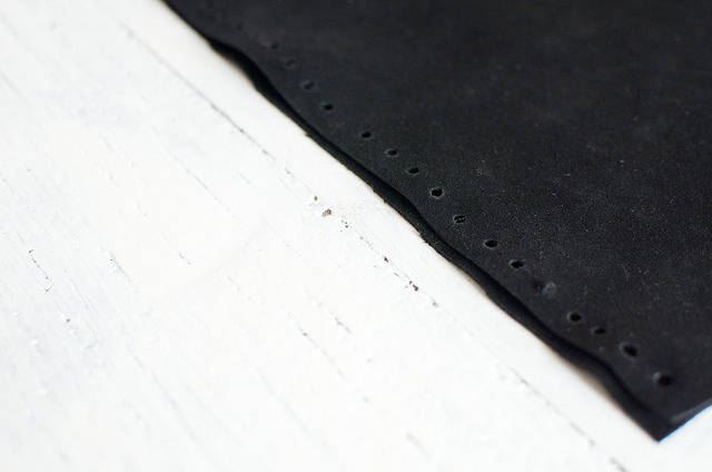 Pochette à franges en cuir