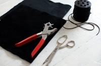 Pochette à franges en cuir