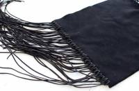 Pochette à franges en cuir