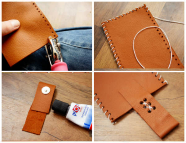 Etui en cuir pour téléphone portable