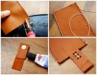 Etui en cuir pour téléphone portable