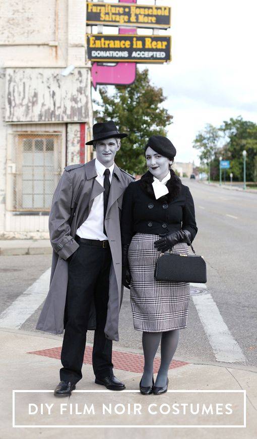 Déguisement en personnage de film noir et blanc