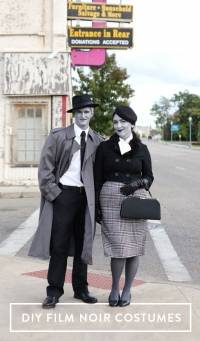Déguisement en personnage de film noir et blanc