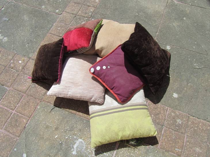 Housses coussin en patchwork