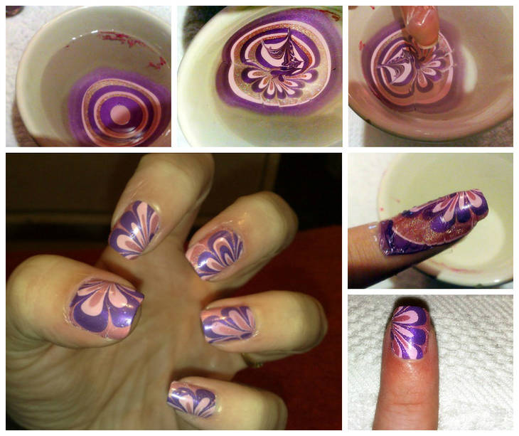 Vernis à ongles marbré