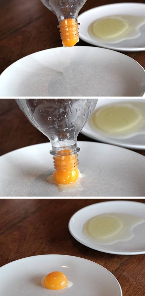 Séparer le jaune d’œuf du blanc