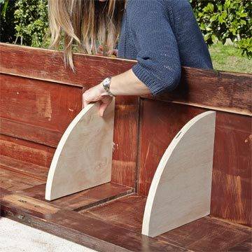 Transformation d'une porte en meuble d'angle