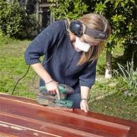 Transformation d'une porte en meuble d'angle