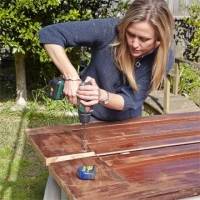 Transformation d'une porte en meuble d'angle