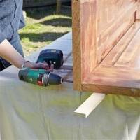 Transformation d'une porte en meuble d'angle