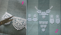 Boucles d'oreilles romantiques en dentelle