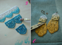 Boucles d'oreilles romantiques en dentelle